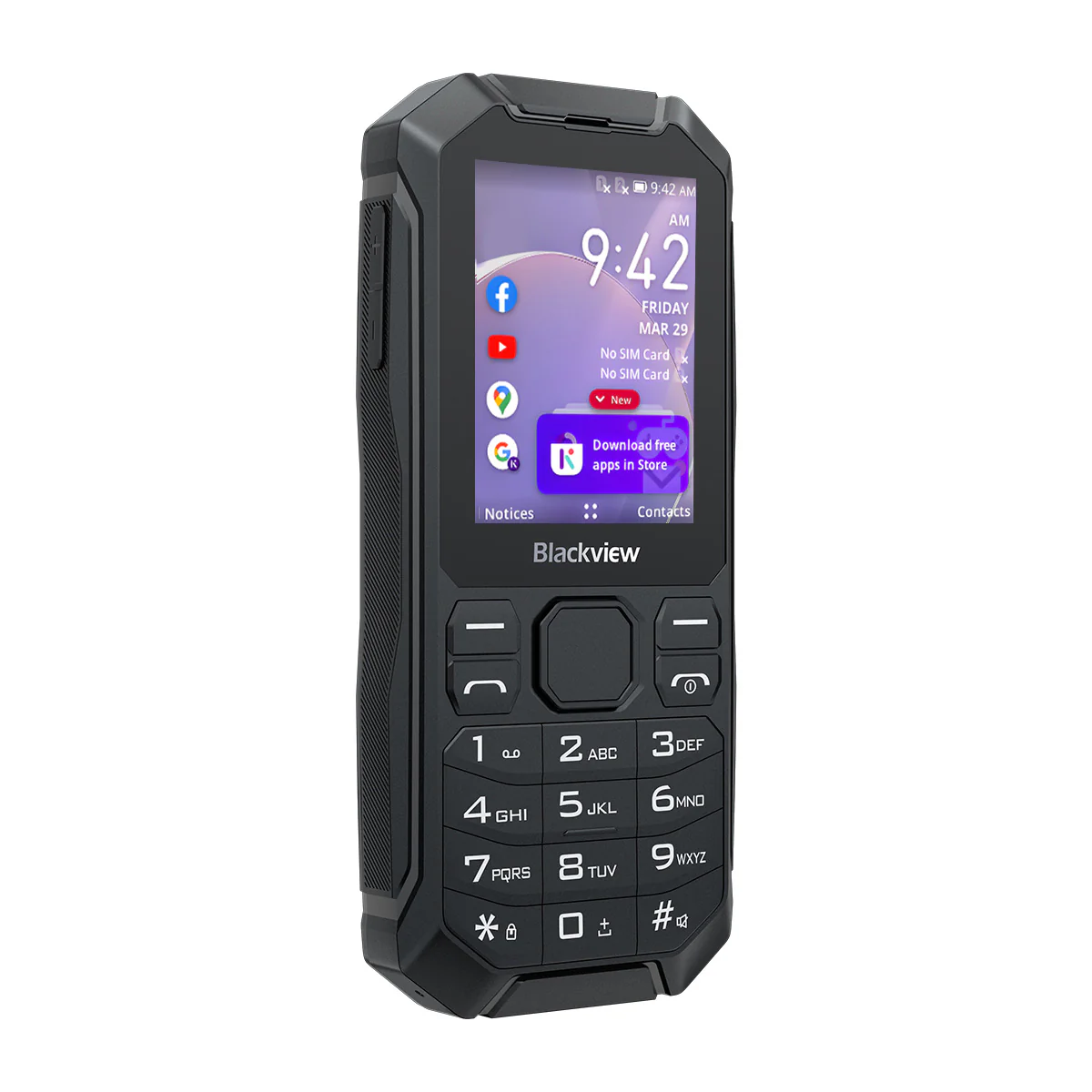 Blackview N1000 2.4-Inch Keyboard Detachable Battery Flashlight KaiOS 4G Mini Ruggedized Cellphone - Image 3
