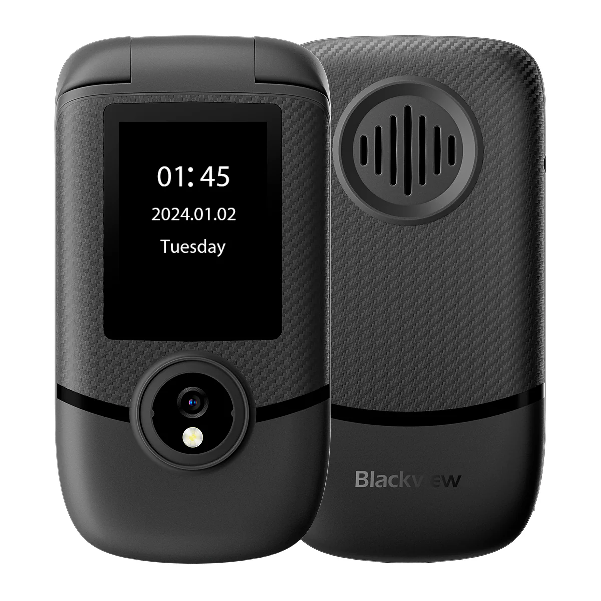Blackview N2000 Flip 2.8"+1.77" Display Unisoc T107 1500mAh Dual SIM 4G Cell Phone - Image 2