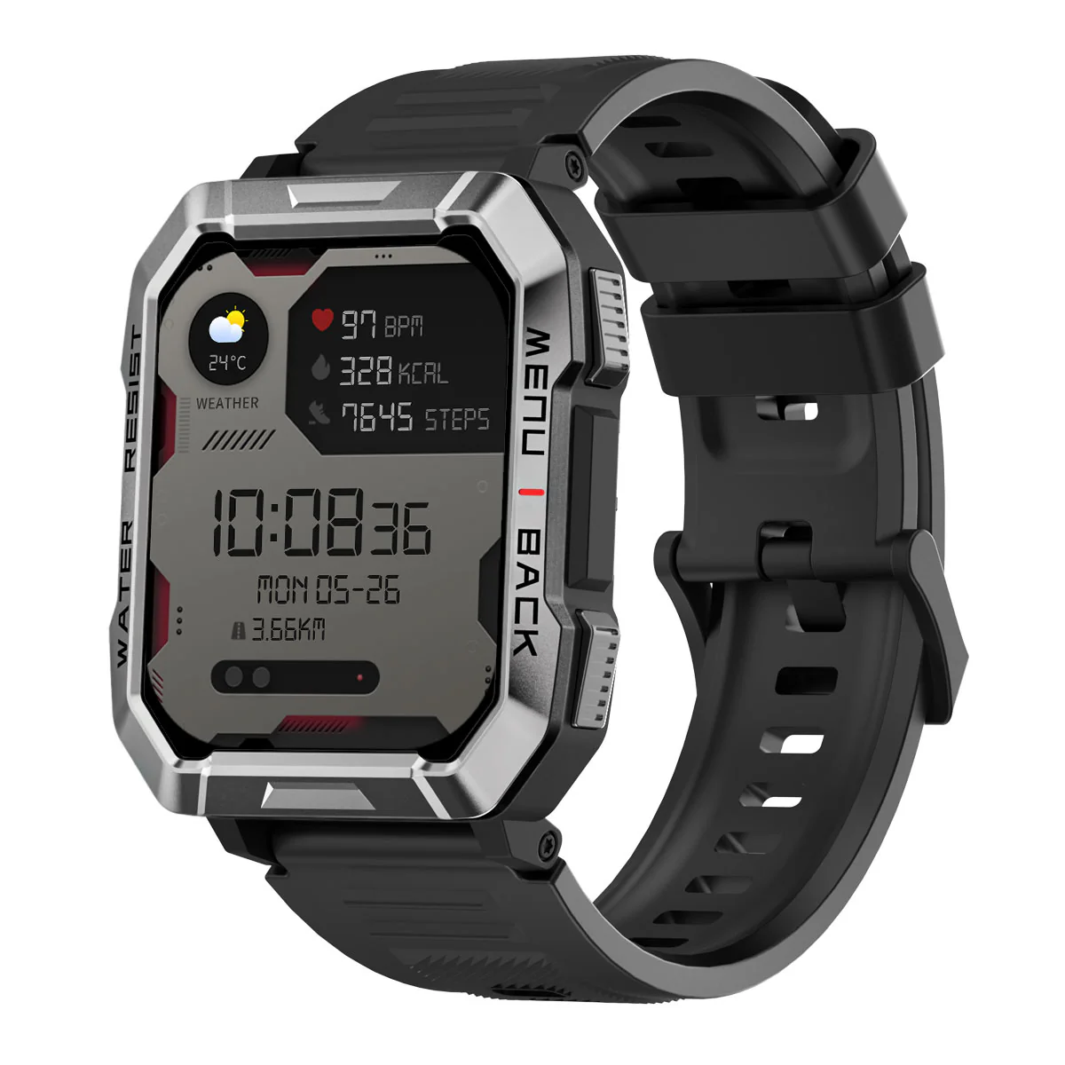 Oscal T1 2.01-inch 900mAh LED Flashlight Compass IP68 Outdoor Smart Watch - Image 2
